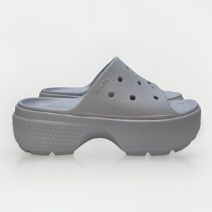 Crocs Stomp Slide Dreamscape Blue / Off-White Women Sz 9 US Cozy Platform Slide